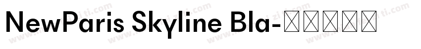 NewParis Skyline Bla字体转换